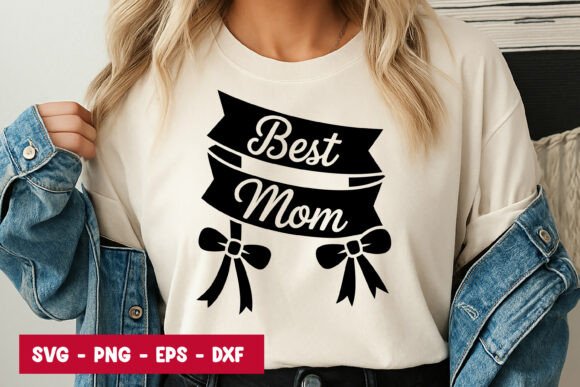 Best Mom Ribbon Typography SVG PNG: A Versatile Design