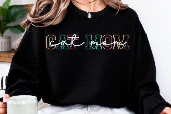 Cat Mom Shirt Gift Svg: A Versatile Design for Embroiderers