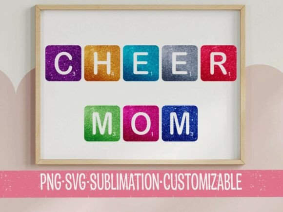 Cheer Mom Glitter Tile: A Fun, Eye-Catching Design
