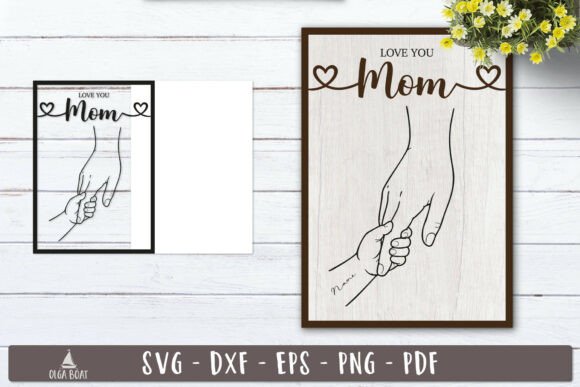 Love You Mom Holding Hands SVG: A Heartfelt Embroidery Design