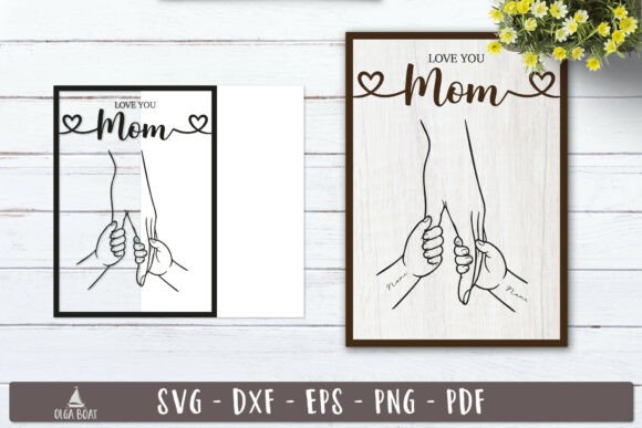 Love You Mom Kids Hands SVG: A Heartfelt Embroidery Design