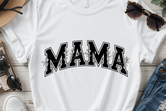 Mama Retro Mom Typography: A Stylish Embroidery Choice