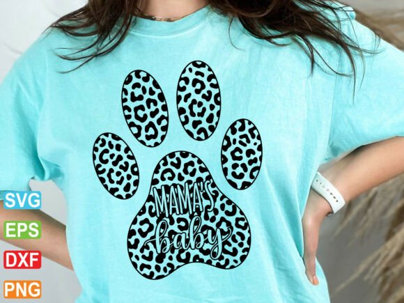 Mama's Baby Paw Print SVG for Dog Moms