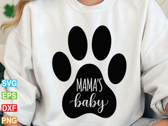 Mama's Baby Paw Print SVG for Dog Moms