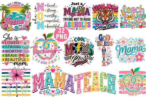 Mini Meag Mother's Day SVG Bundle, Mom