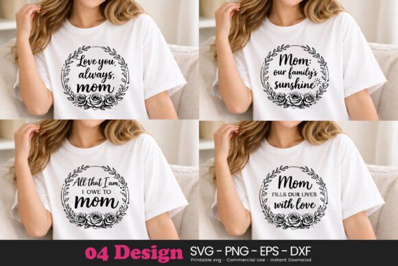 Mom Mommy Quotes SVG for Embroidery