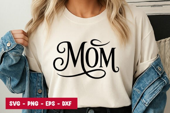 Mom Script Typography SVG PNG: A Stylish Embroidery Choice