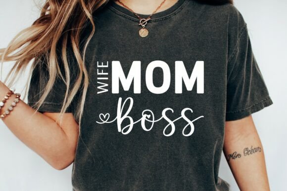 Mom Wife Boss SVG PNG Mothers Day Embroidery