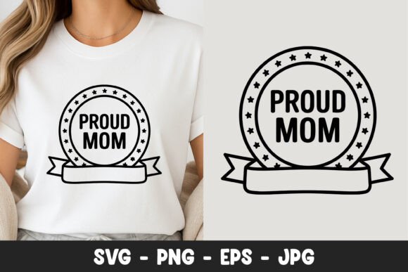 Proud Mom Badge Design: A Versatile Embroidery Asset